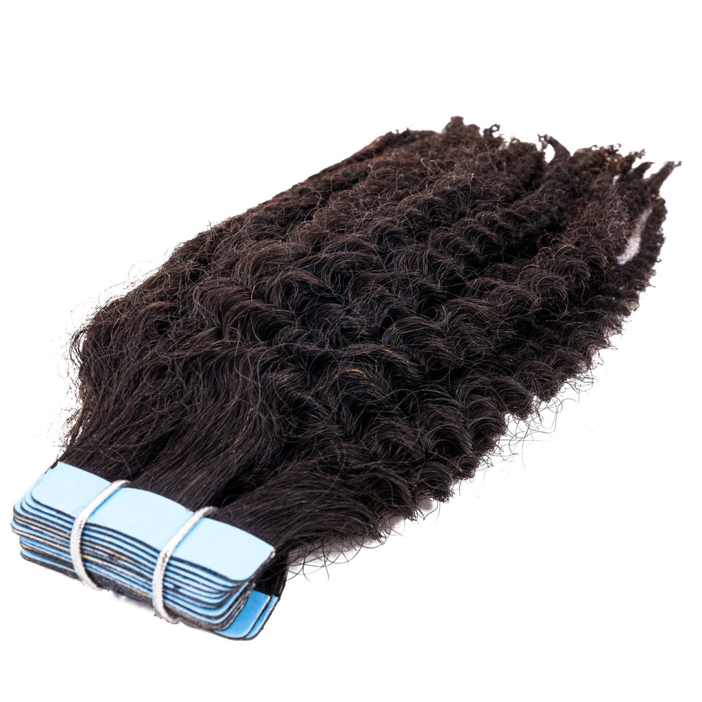 Afro Kinky Coily 100% Human Hair Tape In Extensions